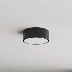 Loftlampe Cleo, Ø 20 cm, IP54, sort, metal, E27