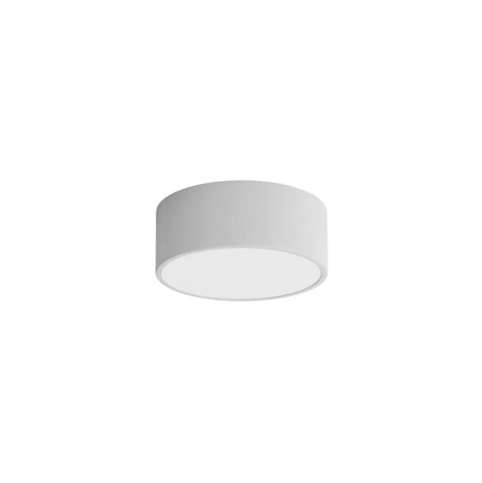 Loftlampe Cleo 200, grå, sensor, IP54, Ø 20 cm, metal