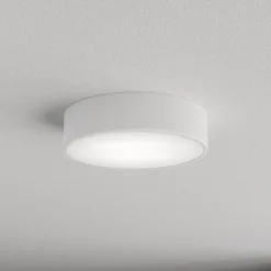 Loftlampe Cleo 300, hvid, sensor, IP54, Ø 30 cm, metal