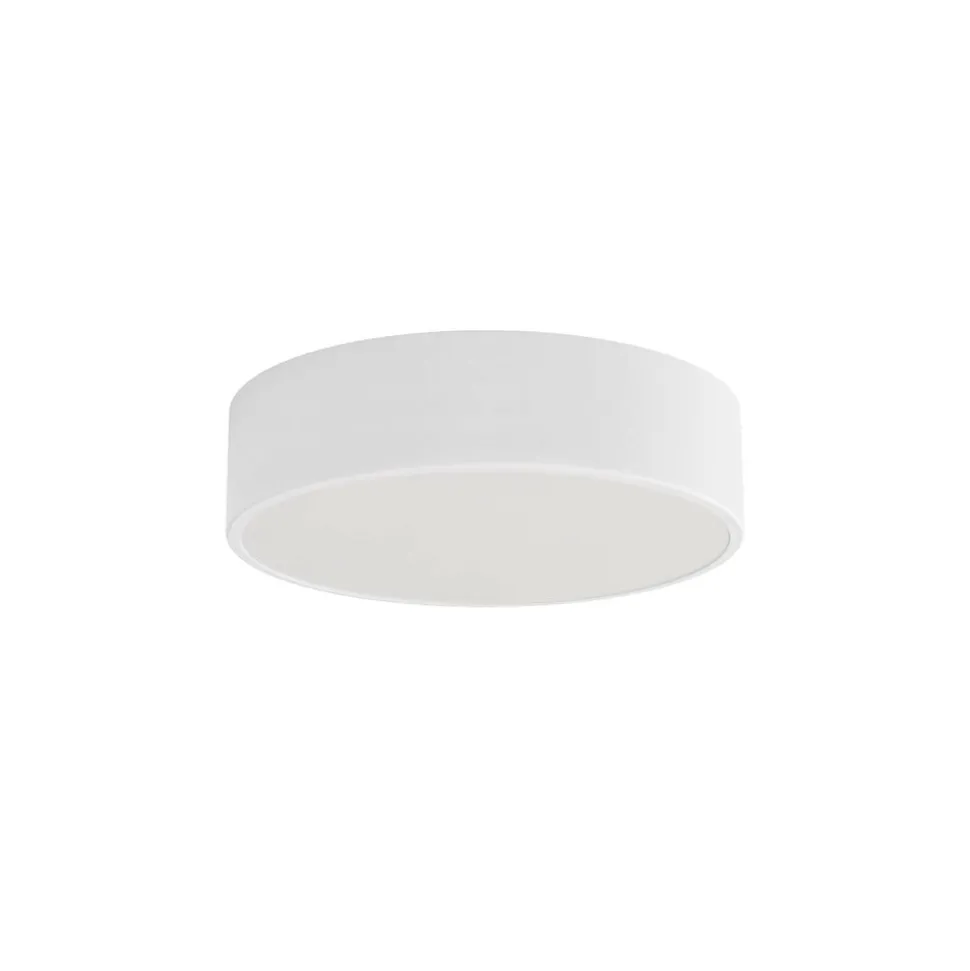 Loftlampe Cleo 300, hvid, sensor, IP54, Ø 30 cm, metal