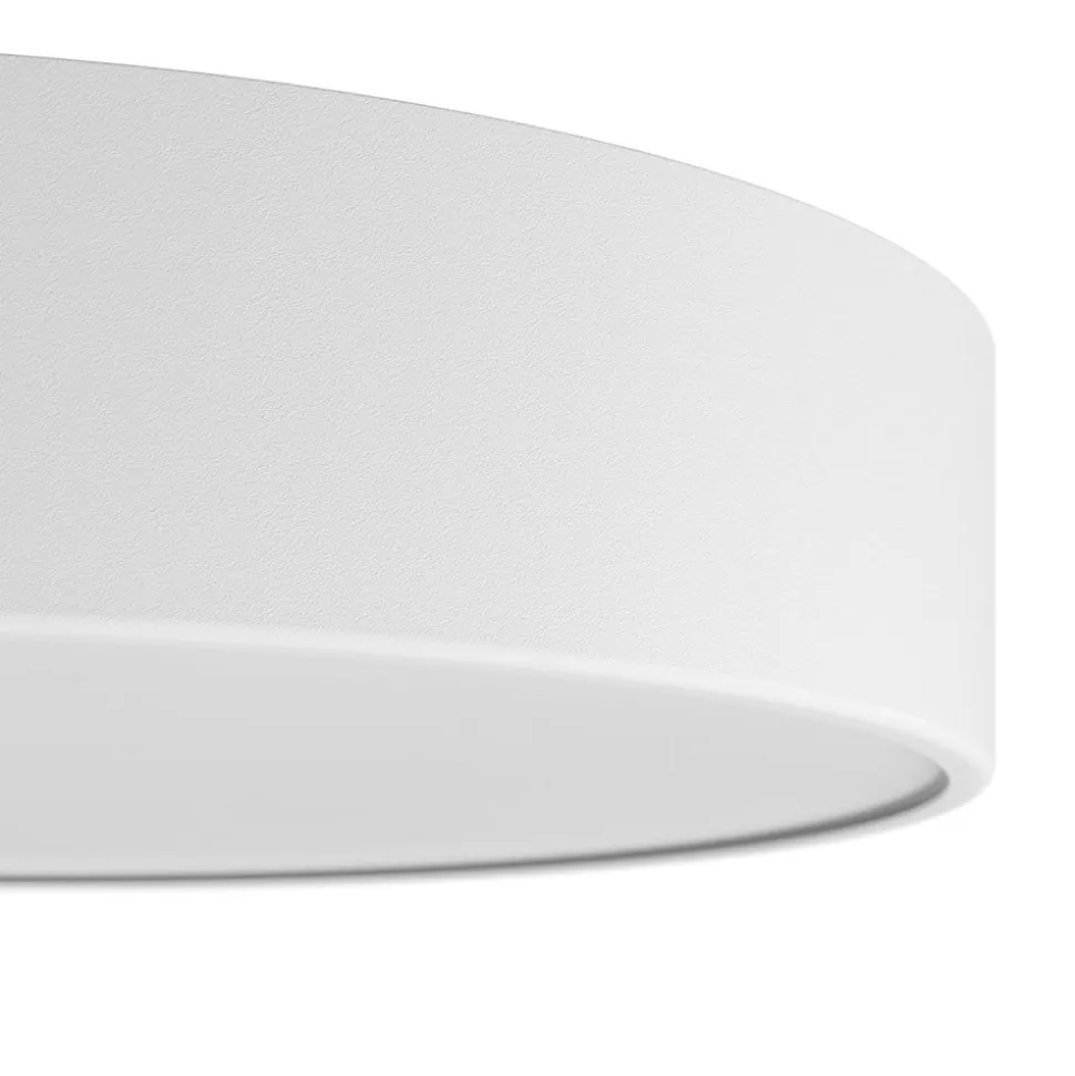 Loftlampe Cleo 300, hvid, sensor, IP54, Ø 30 cm, metal