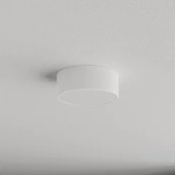 Loftlampe Cleo 200, hvid, sensor, IP54, Ø 20 cm, metal