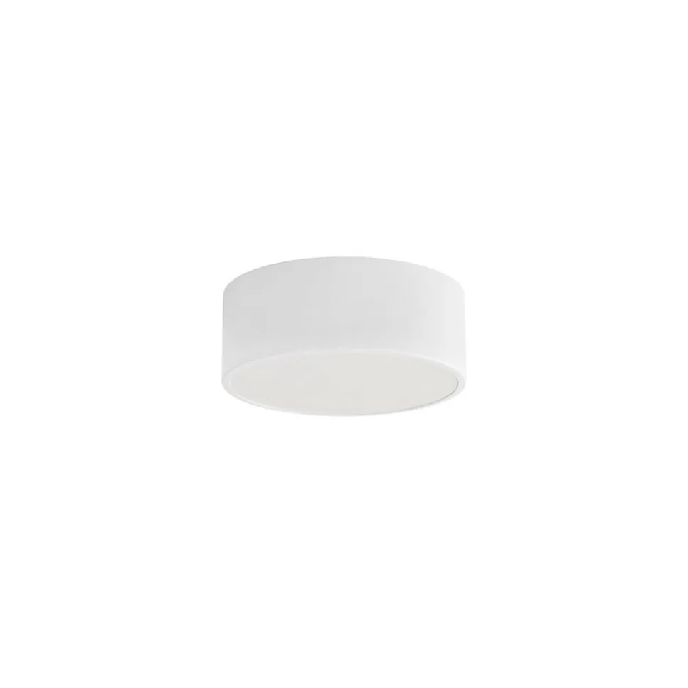 Loftlampe Cleo 200, hvid, sensor, IP54, Ø 20 cm, metal