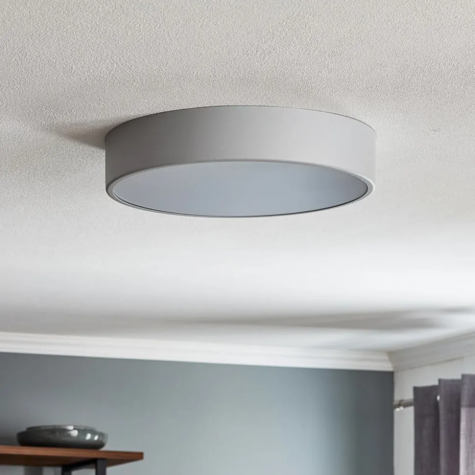 Loftlampe Cleo 400, IP54, Ø 40 cm grå