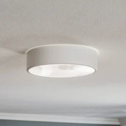 Loftlampe Cleo 300, IP54, Ø 30 cm hvid