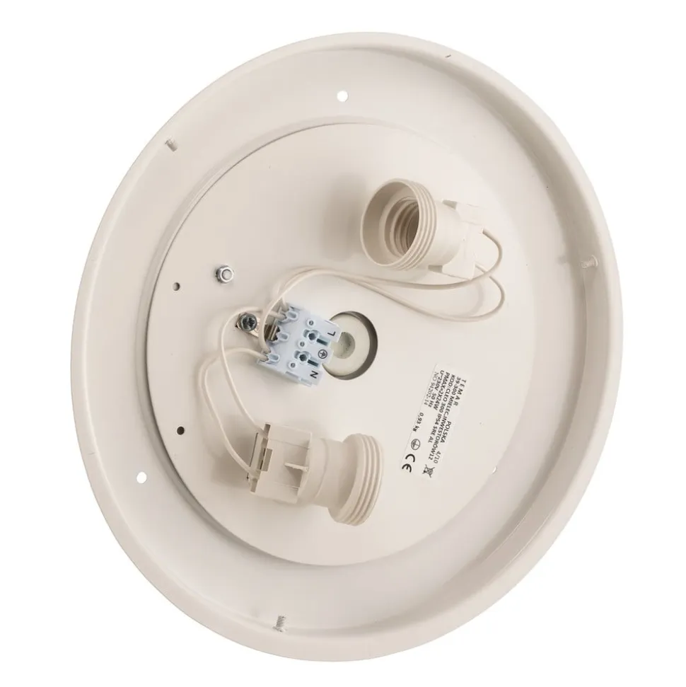 Loftlampe Cleo 300, IP54, Ø 30 cm hvid