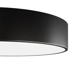 Loftlampe Cleo 300, sort, sensor, IP54, Ø 30 cm, metal