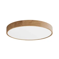 Loftlampe Cleo DR800, egetræ, Ø 80 cm, 6 lyskilder, E27
