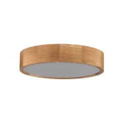 Loftlampe Cleo DR375, IP54, Ø 37,5 cm, egetræ, E27