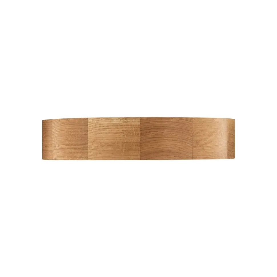 Loftlampe Cleo DR375, IP54, Ø 37,5 cm, egetræ, E27