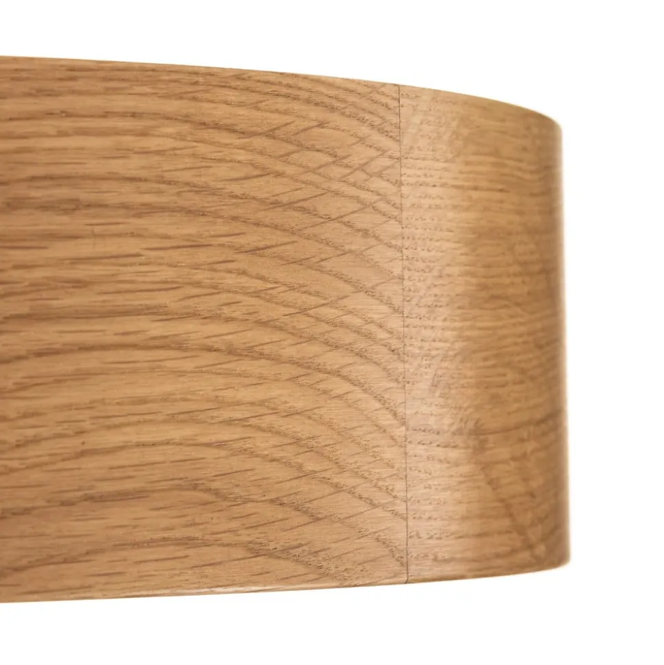 Loftlampe Cleo DR375, IP54, Ø 37,5 cm, egetræ, E27
