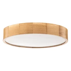 Loftlampe Cleo DR475, IP54, Ø 47,5 cm, egetræ, E27