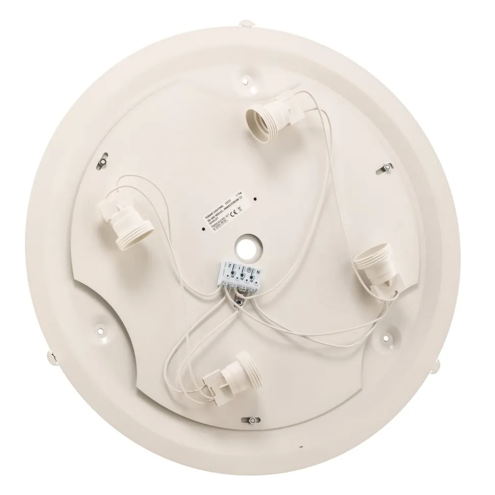 Loftlampe Cleo DR475, IP54, Ø 47,5 cm, egetræ, E27