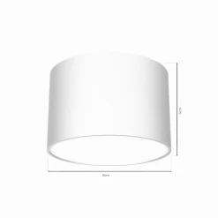 Loftlampe Cloudy 1 lyskilde hvid
