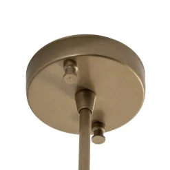 Loftlampe Dolunay, Ø 26 cm, guldfarvet, glas, E27
