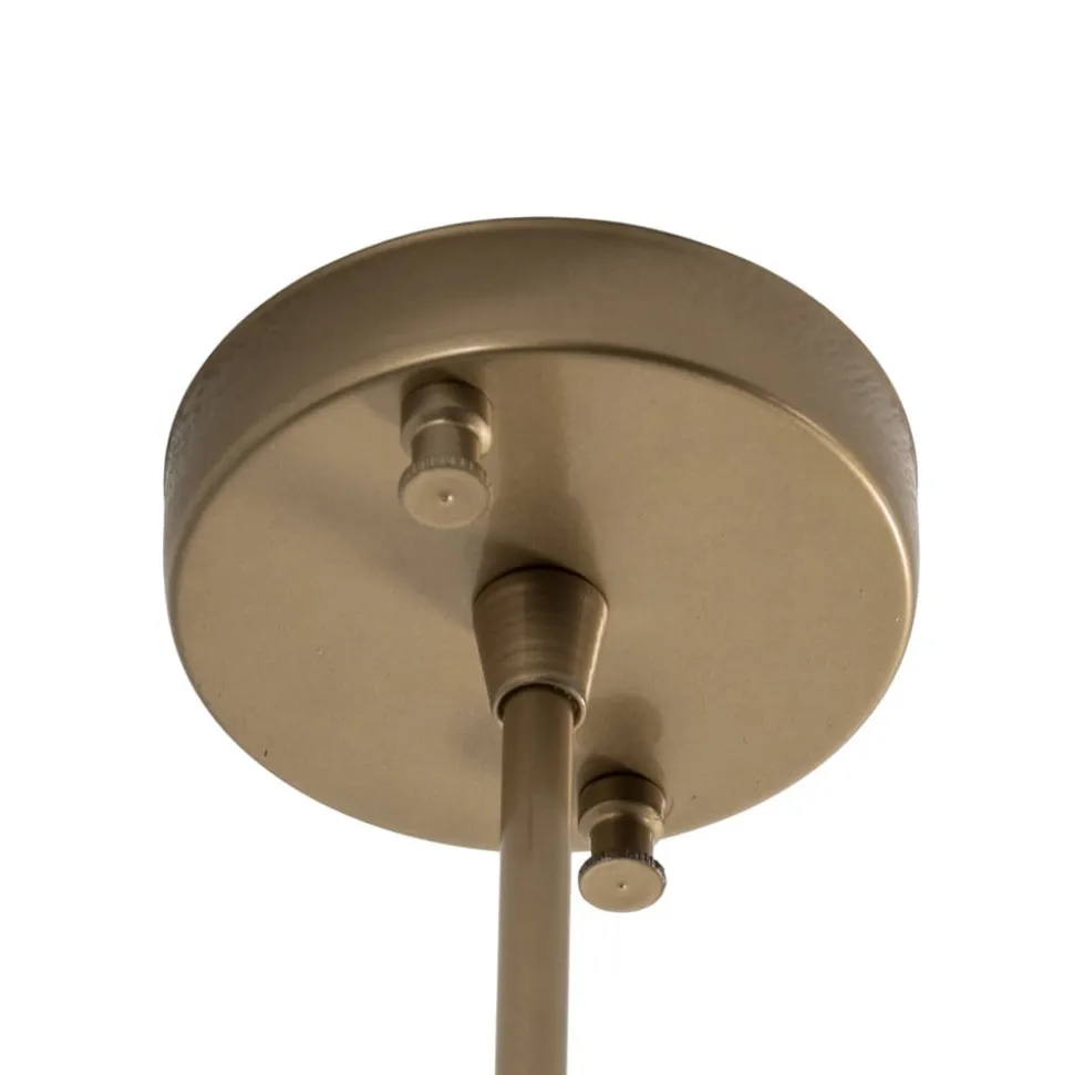 Loftlampe Dolunay, Ø 26 cm, guldfarvet, glas, E27