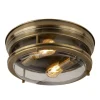 Loftlampe Edinburgh i antik messing