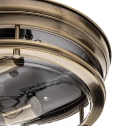 Loftlampe Edinburgh i antik messing