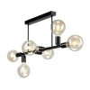 Loftlampe Eliza, 6 lyskilder, sort