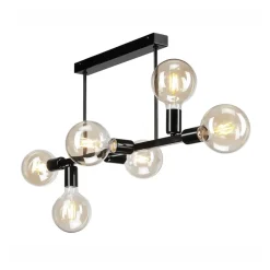Loftlampe Eliza, 6 lyskilder, sort