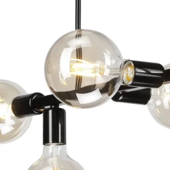 Loftlampe Eliza, 6 lyskilder, sort