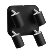 Loftlampe Eye Spot med 4 lyskilder, firkantet, sort