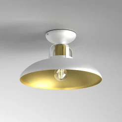 Loftlampe Felix, hvid/guld