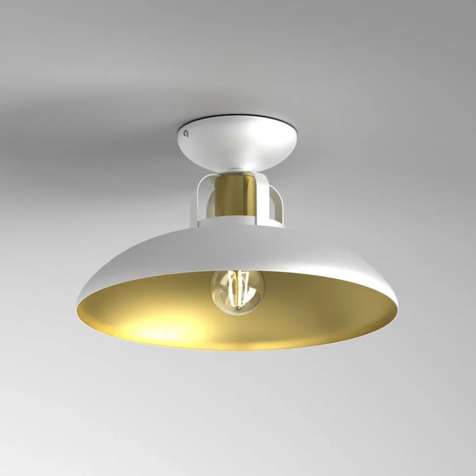 Loftlampe Felix, hvid/guld