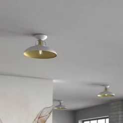 Loftlampe Felix, hvid/guld