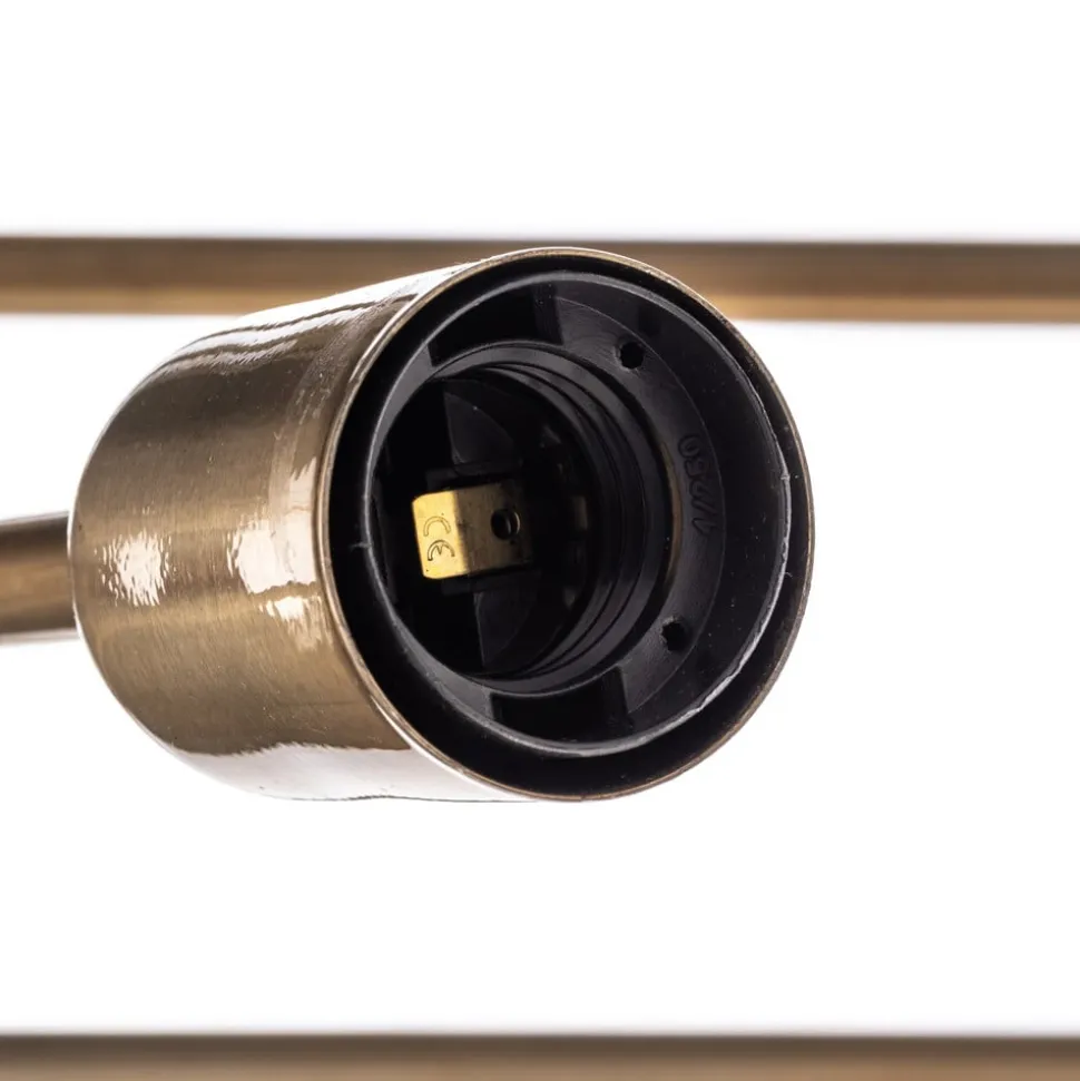Loftlampe Flower 176, 6 lyskilder, guld antik
