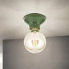 Loftlampe Frost, grøn, keramik, E27