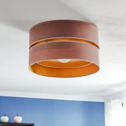 Loftlampe Golden Duo Ø 40 cm lyserød/guld