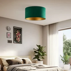 Loftlampe Golden Roller Ø 60 cm mørkegrøn/guld