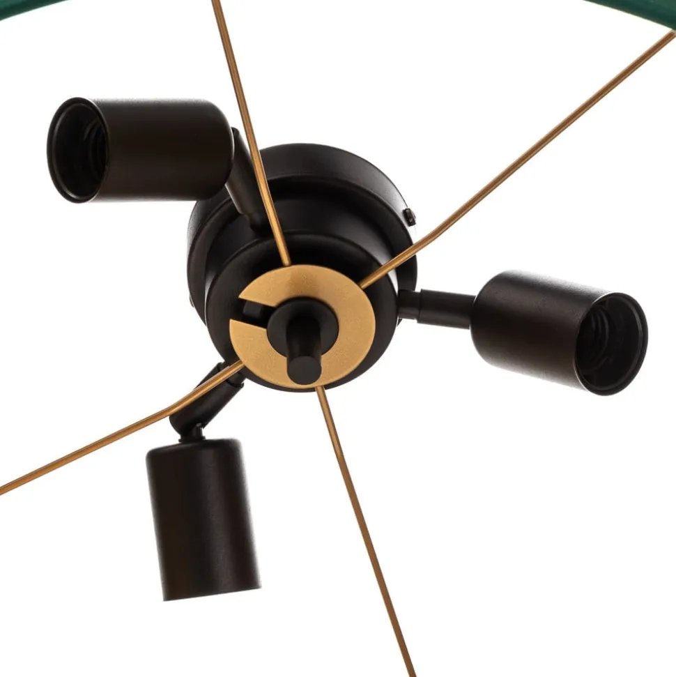 Loftlampe Golden Roller Ø 60 cm mørkegrøn/guld