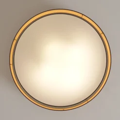 Loftlampe Hilton, sort/guld, Ø 60 cm