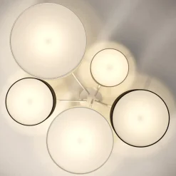 Loftlampe Hotel med fem tekstilskærme