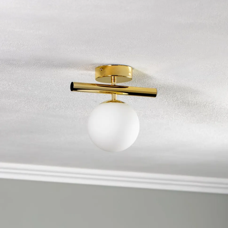 Loftlampe Linea, guld, 1 lyskilde