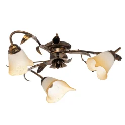 Loftlampe Lucrezia med 3 lyskilder, bronze