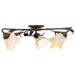 Loftlampe Lucrezia med 3 lyskilder, bronze