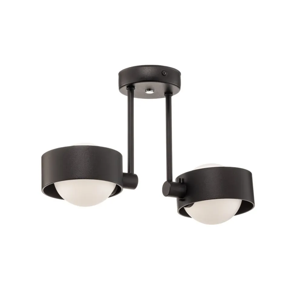 Loftlampe Mado i stål, blå, 2 lyskilder