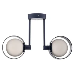 Loftlampe Mado i stål, blå, 2 lyskilder
