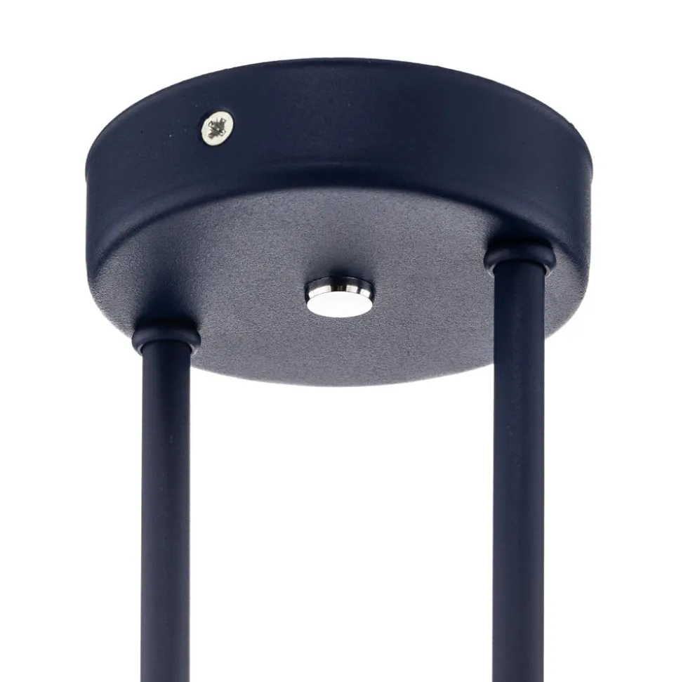 Loftlampe Mado i stål, blå, 2 lyskilder