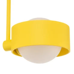 Loftlampe Mado i stål, gul, 2 lyskilder