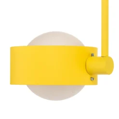 Loftlampe Mado i stål, gul, 2 lyskilder