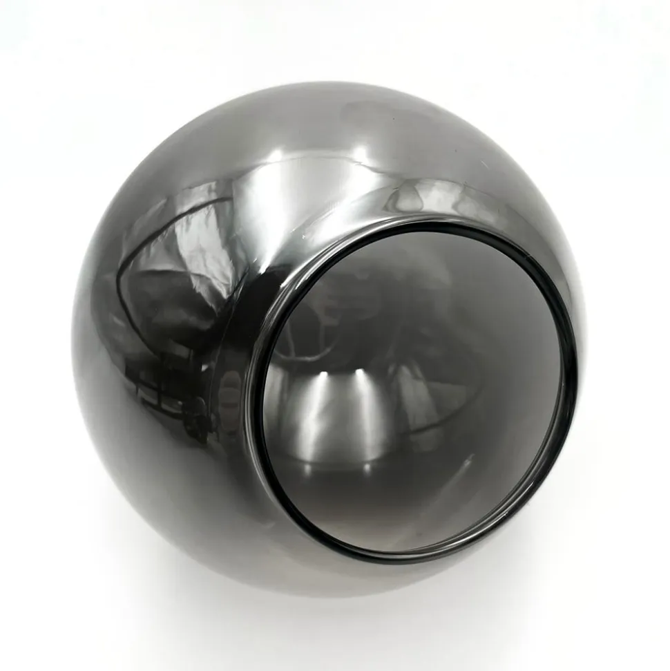 Loftlampe Malena, Ø 19 cm, røggrå, glas/metal 3 lyskilder.
