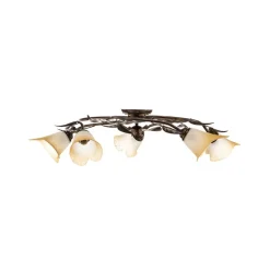 Loftlampe Miranda med 5 lyskilder, bronze