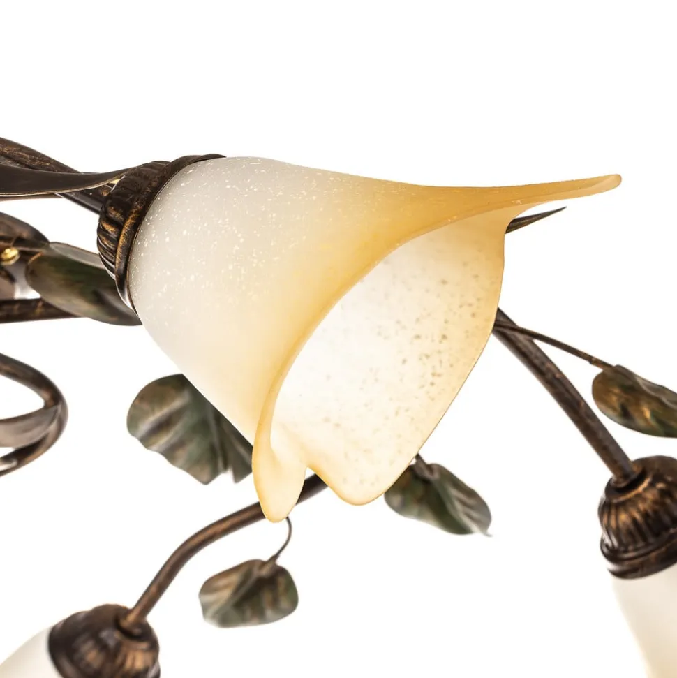 Loftlampe Miranda med 5 lyskilder, bronze