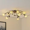 Loftlampe Miranda med 9 lyskilder, bronze