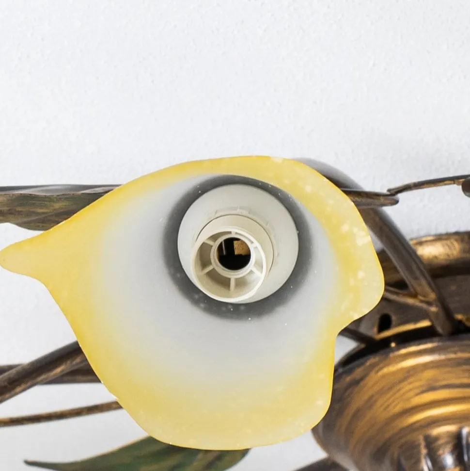 Loftlampe Miranda med 9 lyskilder, bronze