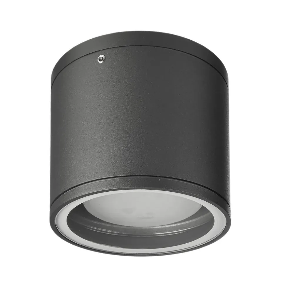 Loftlampe Mob Round, aluminium, mørkegrå, GX53, IP54